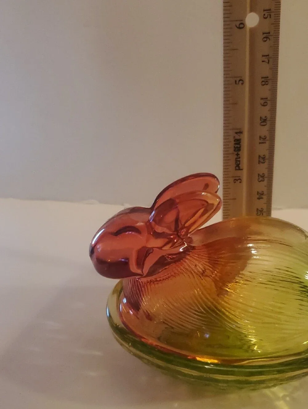 Rainbow Glass Bunny Dish